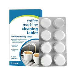 Cleaning Tablets For Coffee Machine 8 Count Coffee Machine Cleaner Descaler Tablets Safe & Effective Descaling Tablets For All