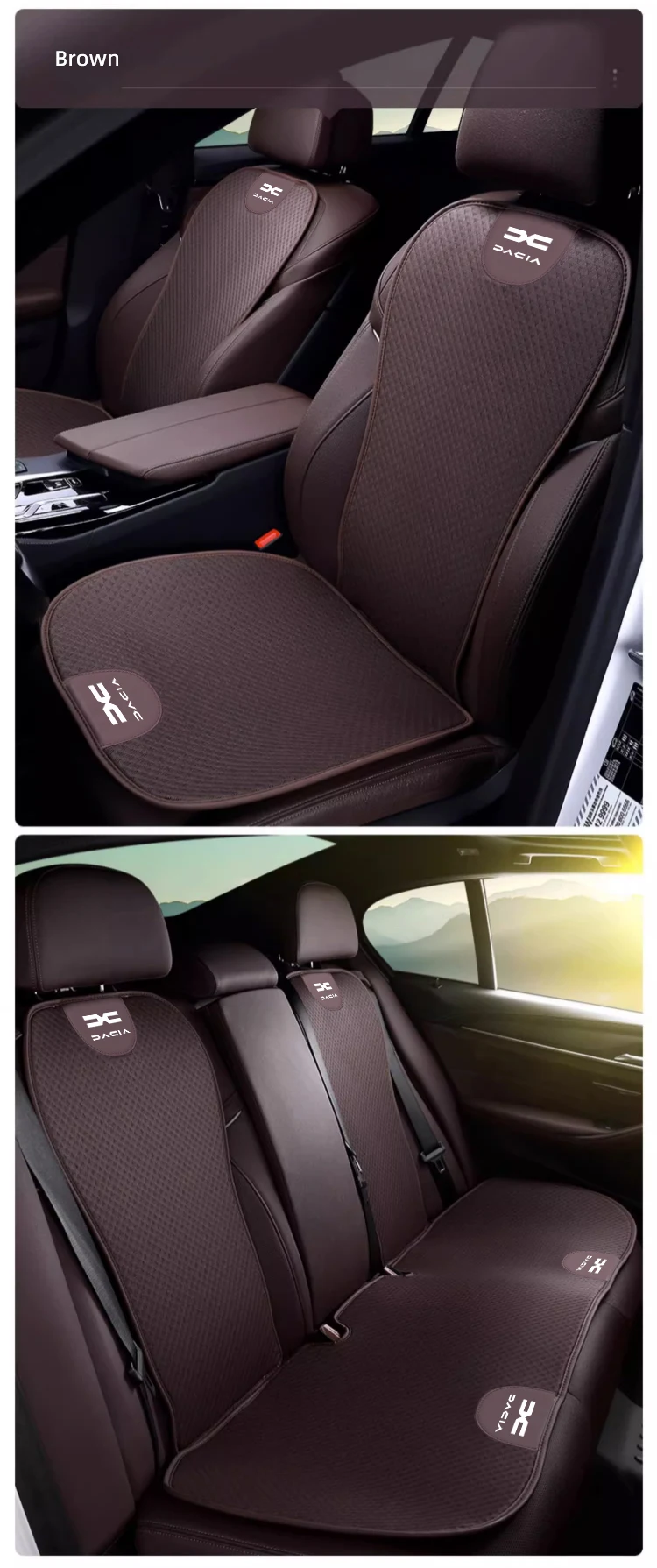 Auto-Sitzkissenbezug, atmungsaktives Eisseiden-Pad, Autozubehör für Dacia Duster Sandero Bigster Dokker Jogger Logan Stepway – Detail 7