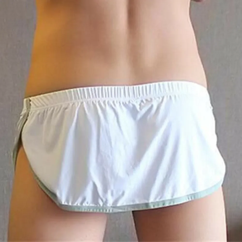 Underpant Underpants Brief Briefs Nylon Men\'s Sexy G Strings Thongs Underwear Shorts With Split Side Pouch