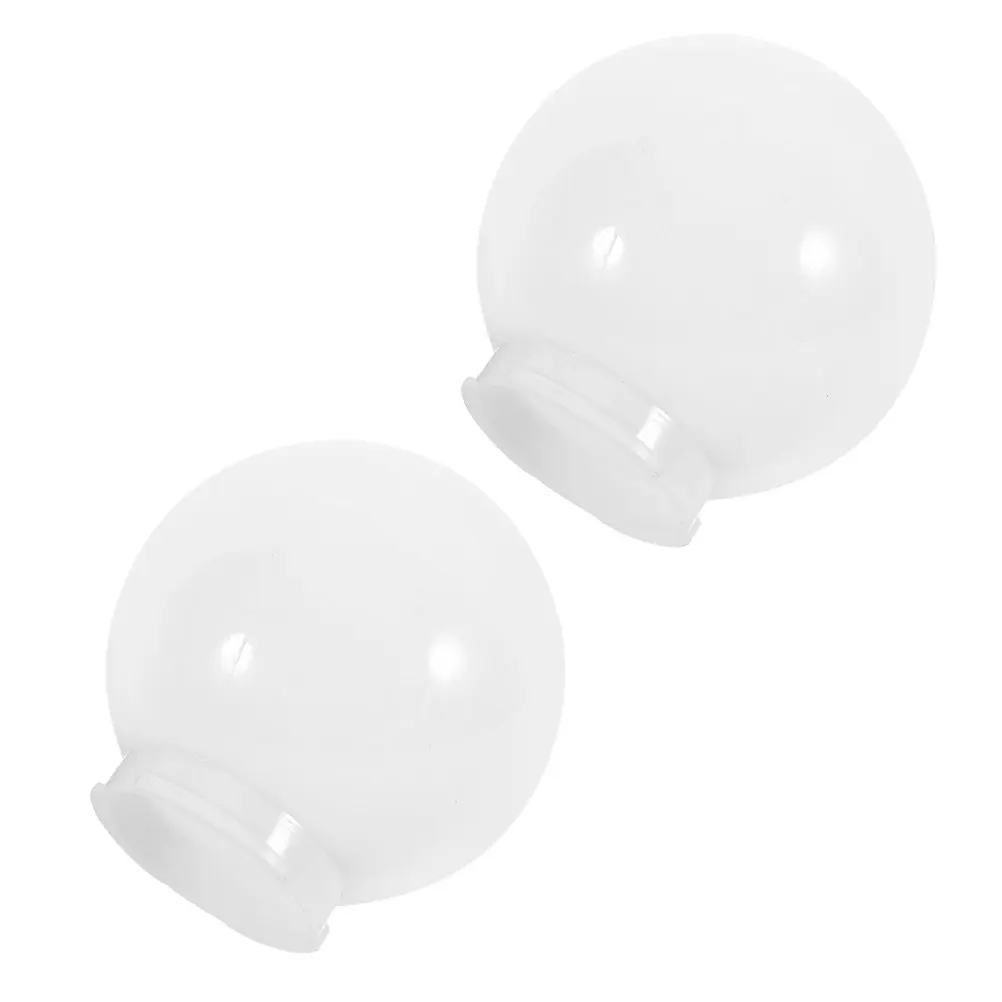 2Pcs Spherical Lampshade Acrylic Globe Light Cover for Outdoor Fixture Replacement Warm Ambience Decor Lamp Shade Cover Lamp