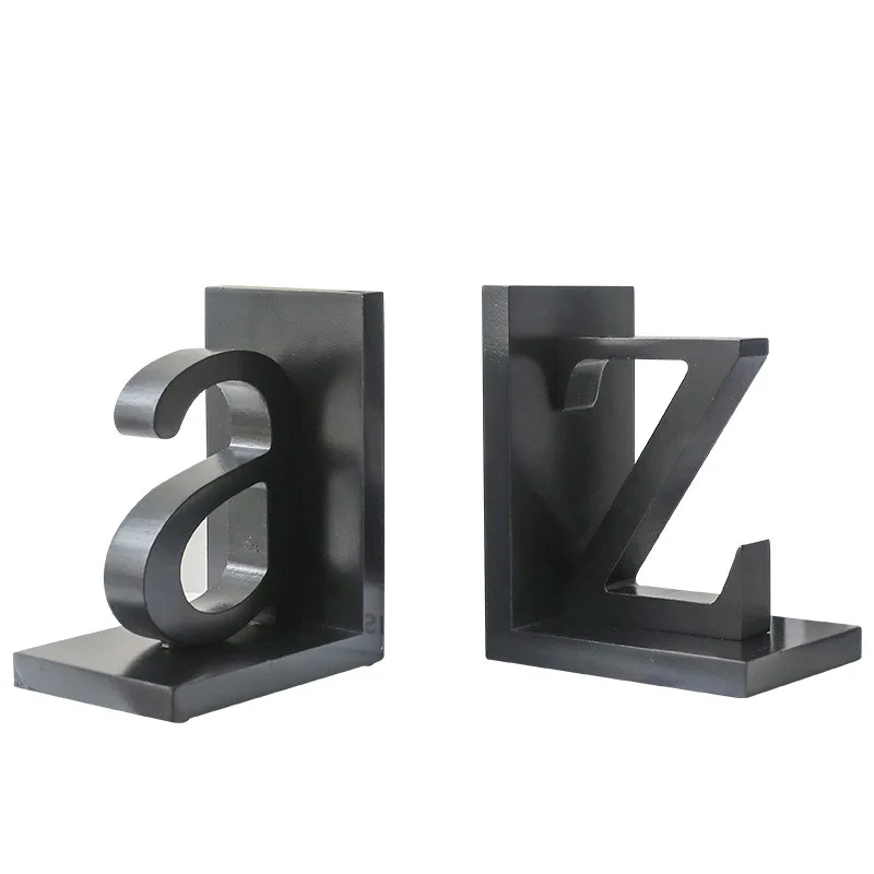 Nordic Bookends, Modern Minimalist Letter Book Stand for Office & Study Simulated Bookshelf Decor for Showroom Creative Ornament