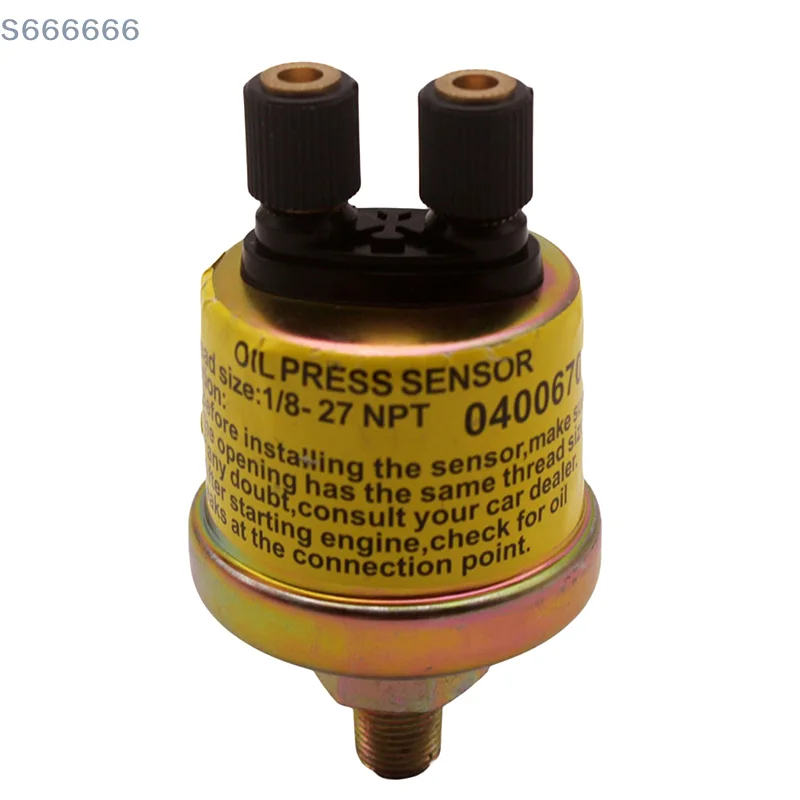 범용 자동차 1/8 NPT 교체 엔진 듀얼 엔드 디자인 오일 압력 센서 애프터 마켓 게이지 자동차 액세서리