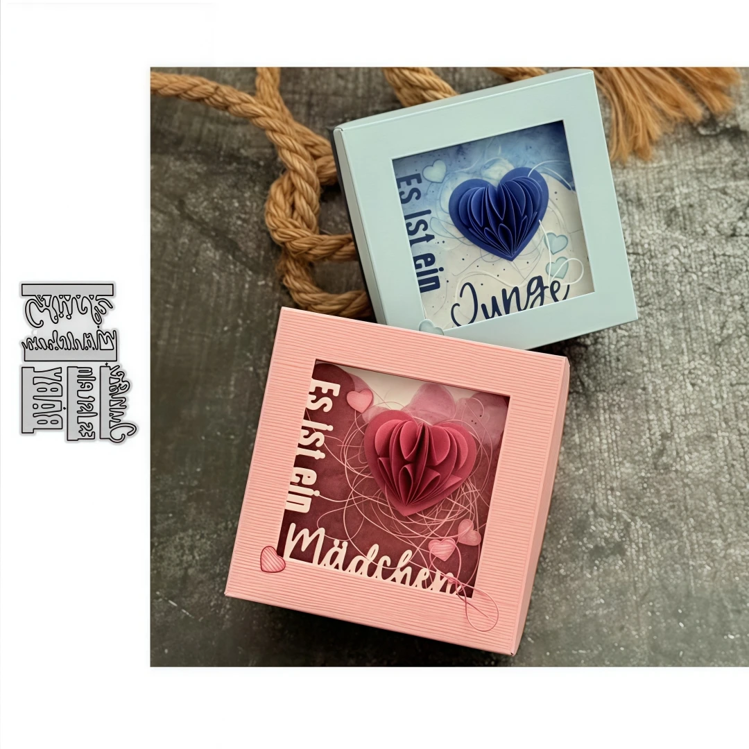 Neue klassische deutsche gestanzte Matrizen aus Metall, perfekt für die Herstellung von Karten, Verpackungen, Scrapbooking, Mini-Fotoalben und mehr.