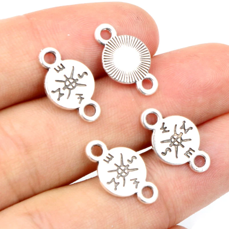 40pcs 16x9mm Charms Compass Antique Making pendant fit,Vintage Bronze Tibetan DIY Jewelry Accessories for Bracelet Necklace view 5