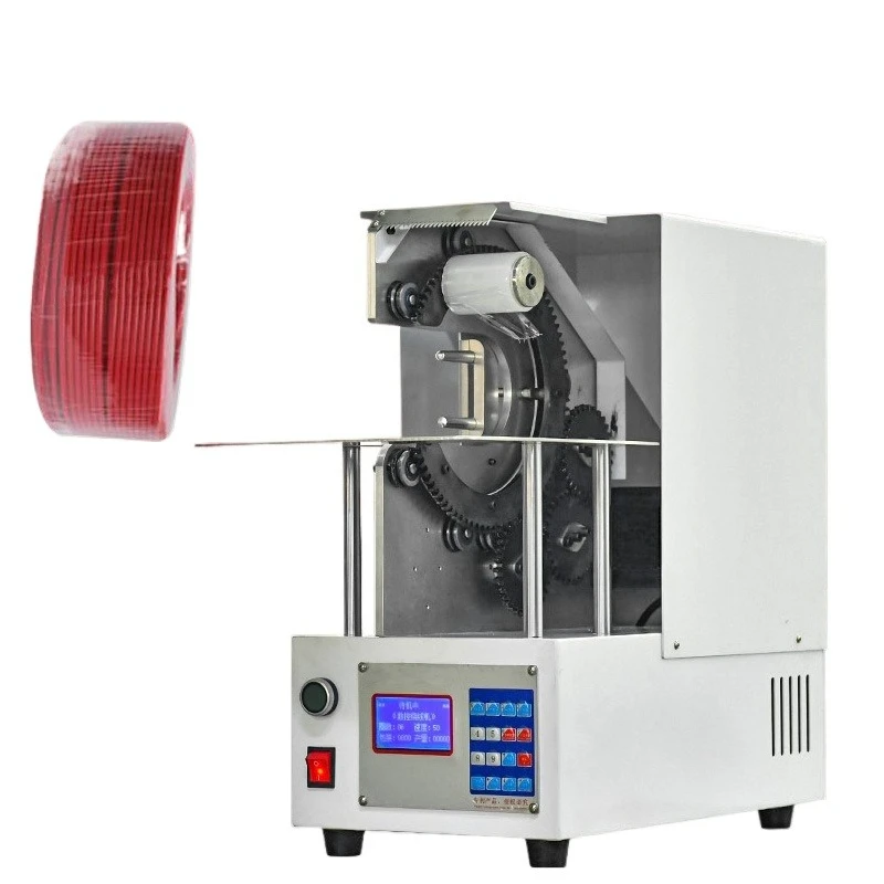 Semi-automatic packaging film winding machine PE film desktop wire and cable water pipe packaging film wrapping glue