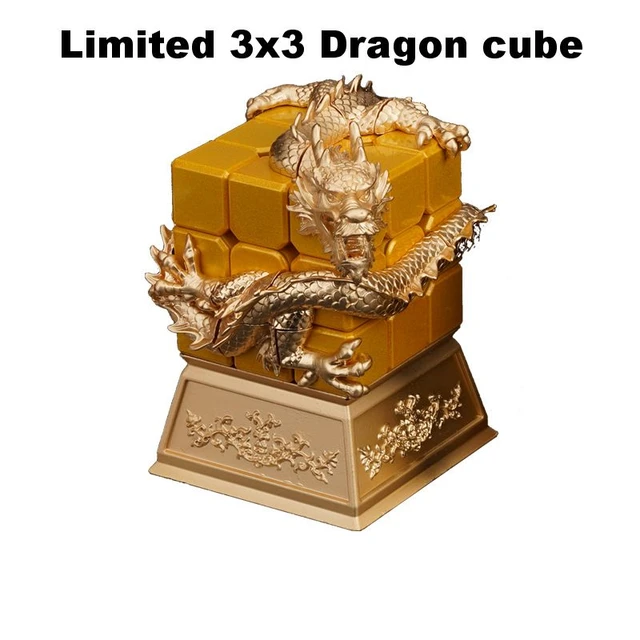 Diansheng Limited Dragon 3x3 Cube Metal Solid Color Competition Collection  3x3x3 Practice Puzzle Children's Toys Collection Cube