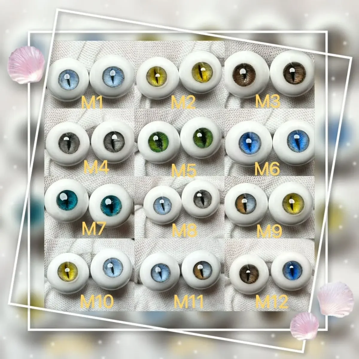 Occhi della bambola per 1/8 1/6 1/4 1/3 bambola Bjd 8/10/12/14/16/18mm bulbo oculare in gesso fatti a mano ragazza giocattoli vestire regalo accessori Oll