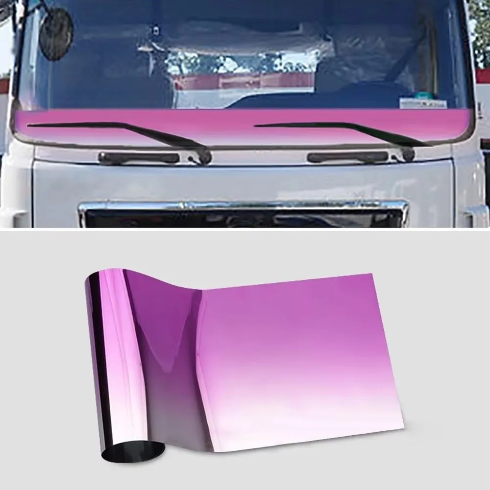 Practical Heat Insulation Chameleon Windshield Film Iridescent Color Shift Car Sun Visor Strip Windshield Decorative Sticker