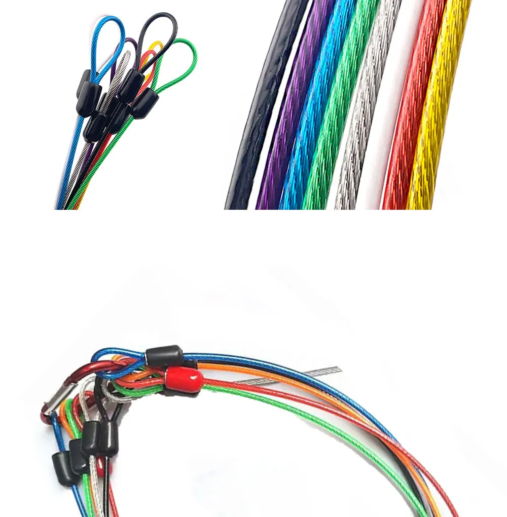 50 Stück 2mm Edelstahl-Drahtseil PVC-Farbbeschichtet mit Ring, Kabelseil, fester Aufhängungsseil für Haushalt, Outdoor, Reisen – Detail 5