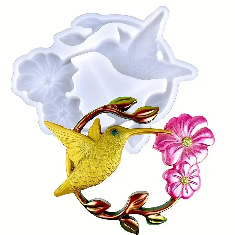 1pack Large Hummingbird & Animal Silicone Resin Molds Epoxy Mold For Wall Hanging Home Decor & Gift Making Decor Mold for Wall