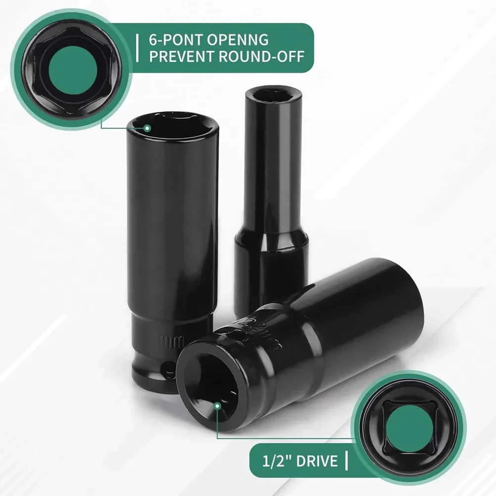 10個入りインパクトソケットセット 1/2インチ メトリック - Pneumatic Impact Wrench のレビューと価格