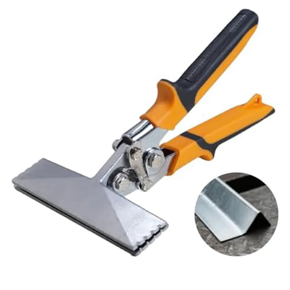 

6-дюймовые плоскогубцы с ручным уплотнителем, эргономичная ручка, прямые плоскогубцы для гибки металла, канавки в масштабе 14 дюймов на губах