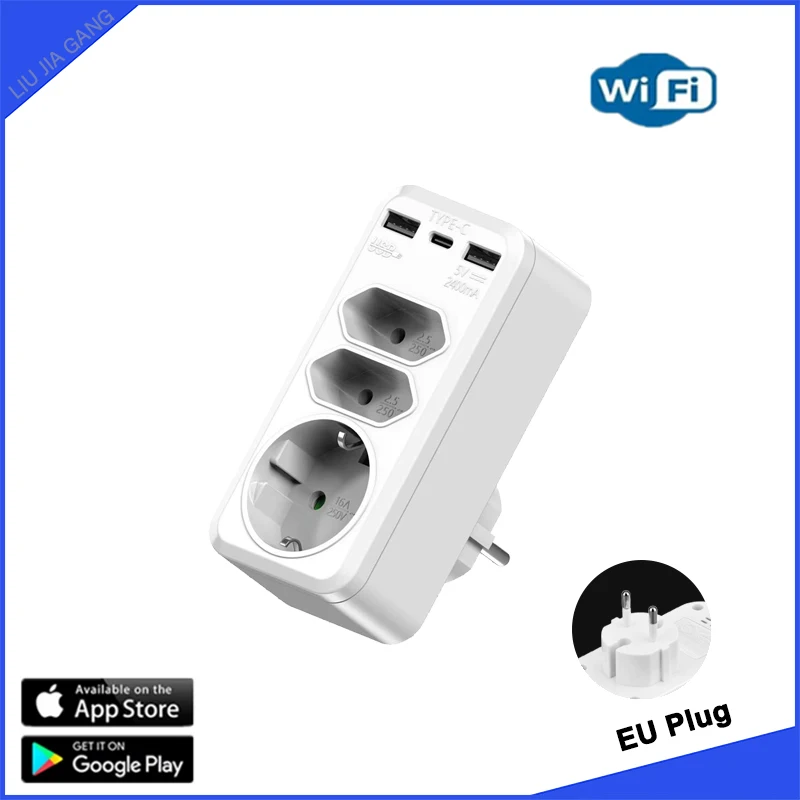 

European standard USB socket multi port converter TYPE-C European standard 7-in-1 expansion wall socket