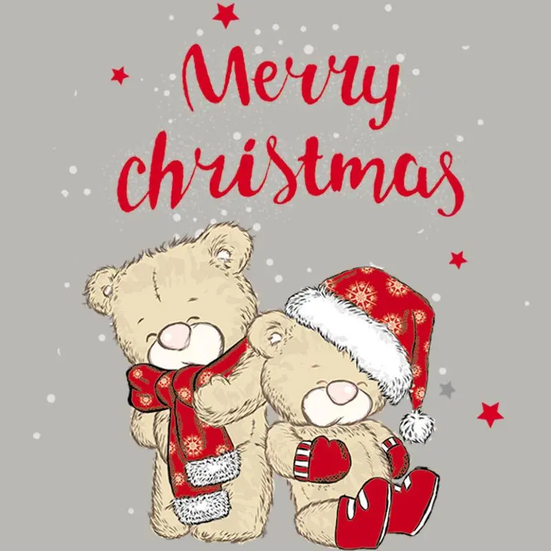 Heat Transfer Stickers Christmas Patches for Clothing Iron on Transfer Patches Deer Christmas Santa Claus Applique Cloth Decor D