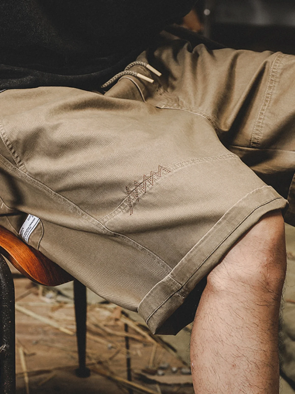 

Американская рабочая одежда в стиле ретро, мужские летние модные свободные повседневные брюки пять четвертей, молодежные дышащие хлопковые брюки-карго