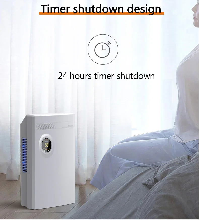 1.3L Household Dehumidifier Moisture Absorbent Desktop Air Dryer Drying Machine Electric Absorber Bedroom Kitchen LED Display