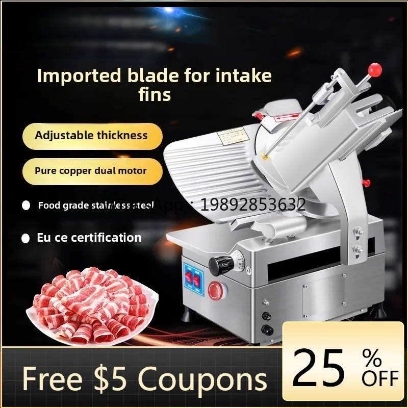 ABB  Heavy Armor Meat Planer Commercial Lamb Roll Slicing Automatic Meat Slicer Hot Pot Shop Slicer
