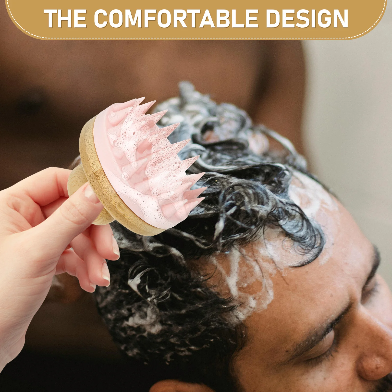 Cepillo exfoliante para limpieza profunda del cabello, champú, depurador, alivio suave del Frizz, herramienta de masaje para el cuero cabelludo, ducha, cuidado del cabello, cepillo para el cuero cabelludo