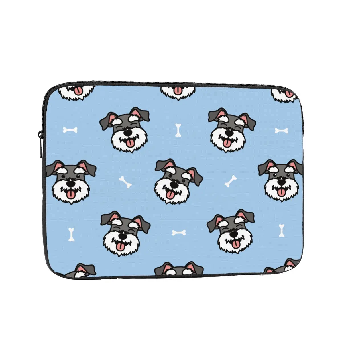 Cute Schnauzer Dog Laptop Sleeve Cover Bag 12 13 15 17 Inch Notebook Bag Sleeve Gift for Animal Dog Lover Shockproof Case Bag