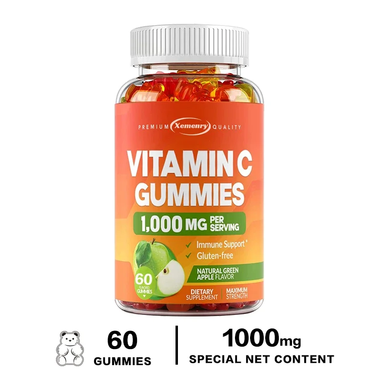Vitamin C Gummies - Antioxidant, Supports Skin and Immune Health, Promotes Collagen Synthesis, Non-GMO, Vegetarian