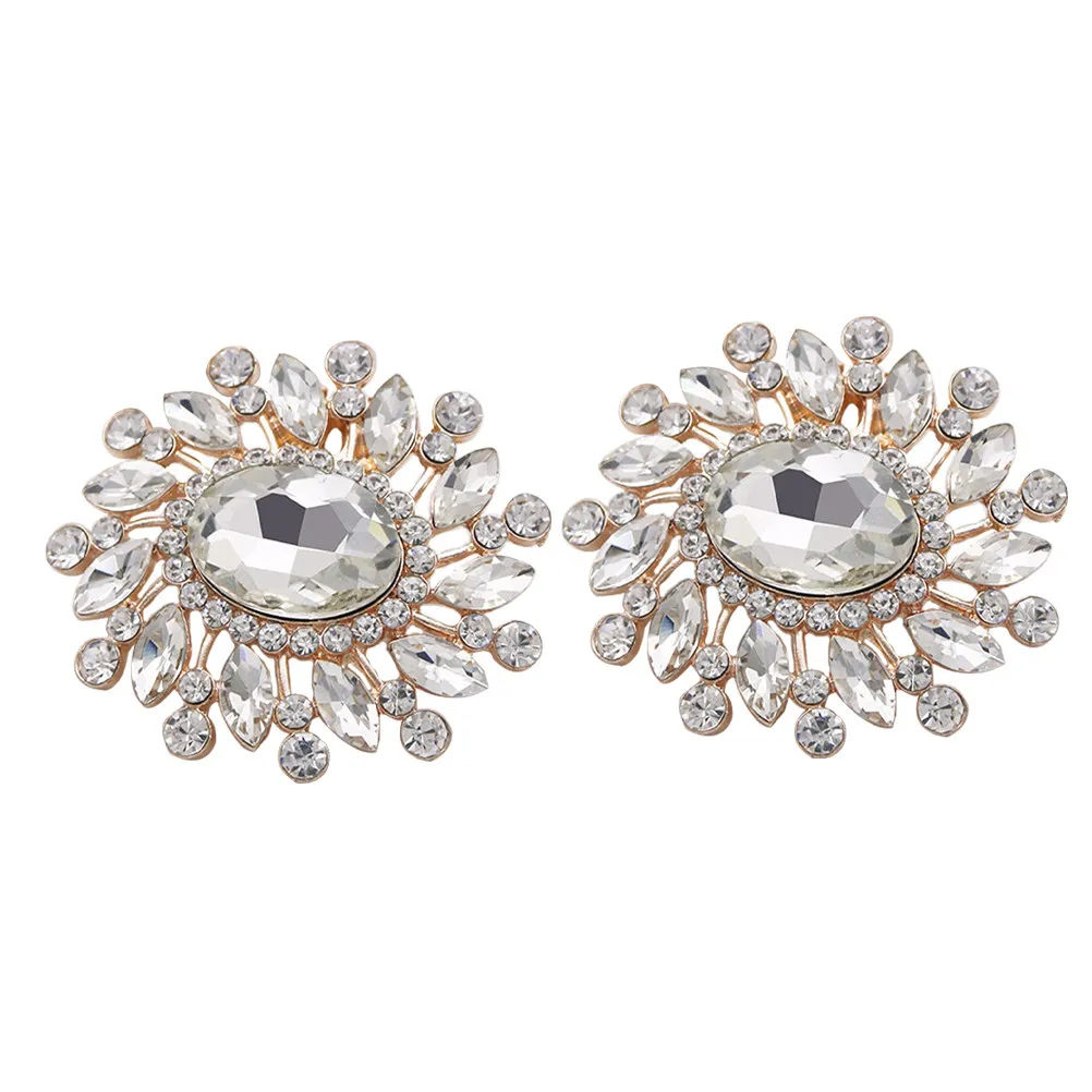 

Пара декоративных клипсов для обуви со стразами, съемные, для туфель на высоком каблуке, украшение для свадебных и праздничных туфель