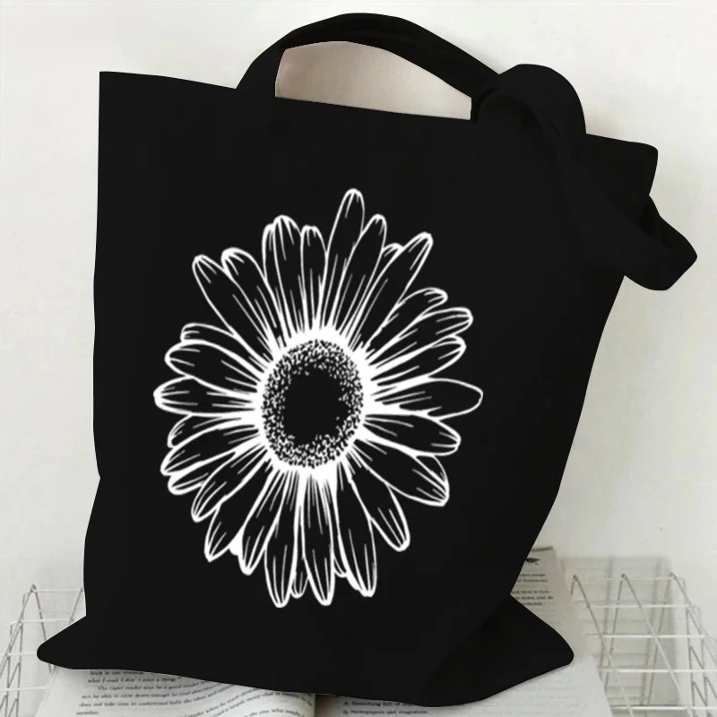 Spread Kindness Like Wildflower Print Women Canvas Tote Bag Vintage Floral Shoulder Bag Fruits of The Spirit Shopping Handbag