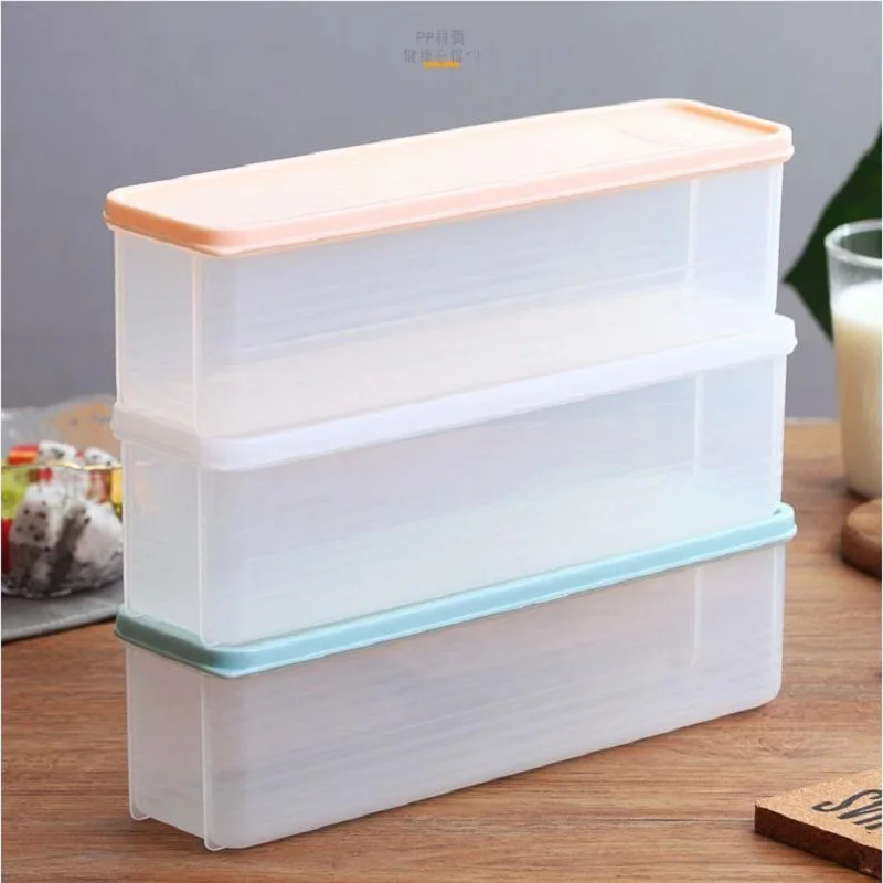 Refrigerator Storage Box Clear Square Crisper Box Vegetable Fruit Storage Box Onion Noodles Food Sealing box  Kitchen Organizer