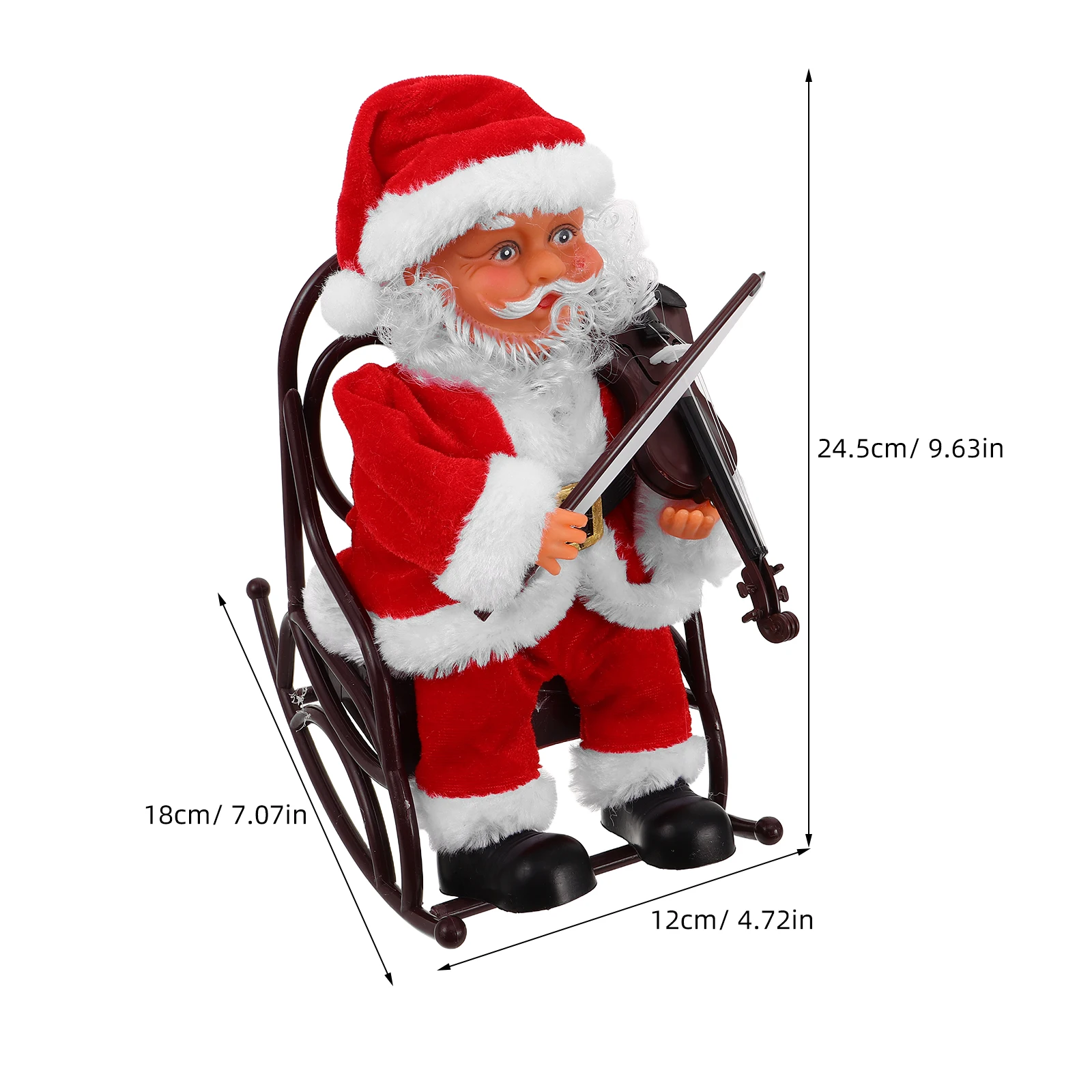 كرسي متحرك كهربائي موسيقي سانتا كلوز، زينة عيد الميلاد لحفلات أعياد الميلاد للأطفال، لعبة عيد الميلاد المبتكرة