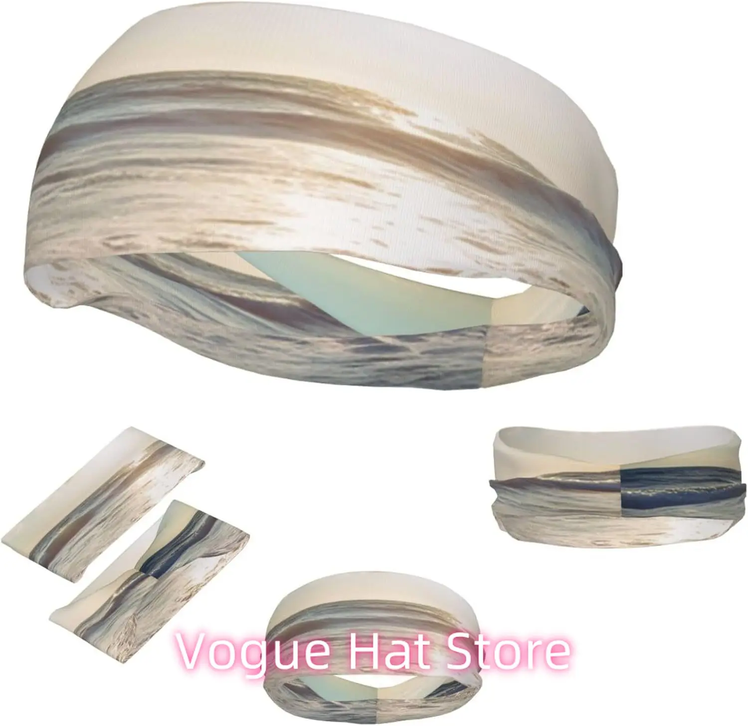 

Sports Headband for Men Women Moisture Wicking Athletic Sweatband Heart Shape Romantic Beach Workout Sweat Bands Non Slip