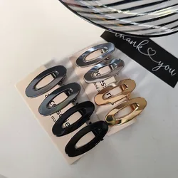4pc European and American gold silver style black Alloy Hairpin Hair Side Clips for Girls Women Party Korean Hair Accessories