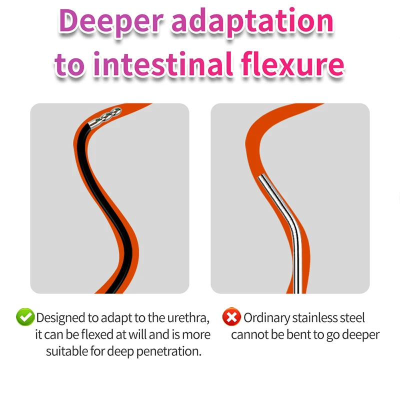 Electric Shock Soft Urethral Sound Dilators Penis Plug Beads Masturbator for Men Sexual Stimulating Toy for Gay Urethral Play view 5