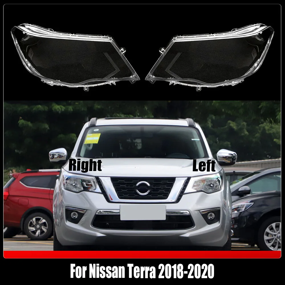 For Nissan Terra 2018-2020 Front Lamp Shade Headlight Mask Shell Transparent Cover Lens Replace The Original Lampshade