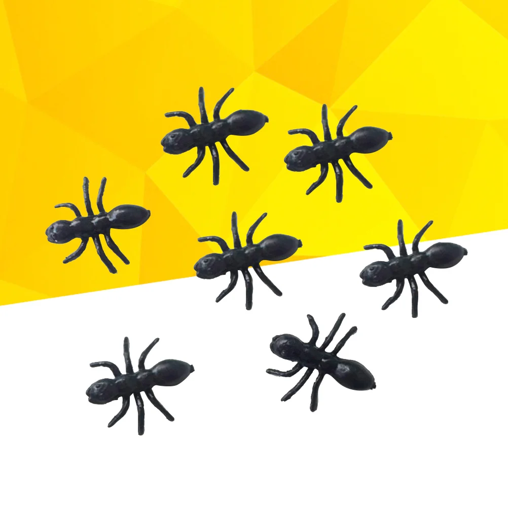 

50pcs Simulated Pvc Ant Figure For Halloween Party Decoration Cupcake Toppers Picnic Ant Figure Games Prank