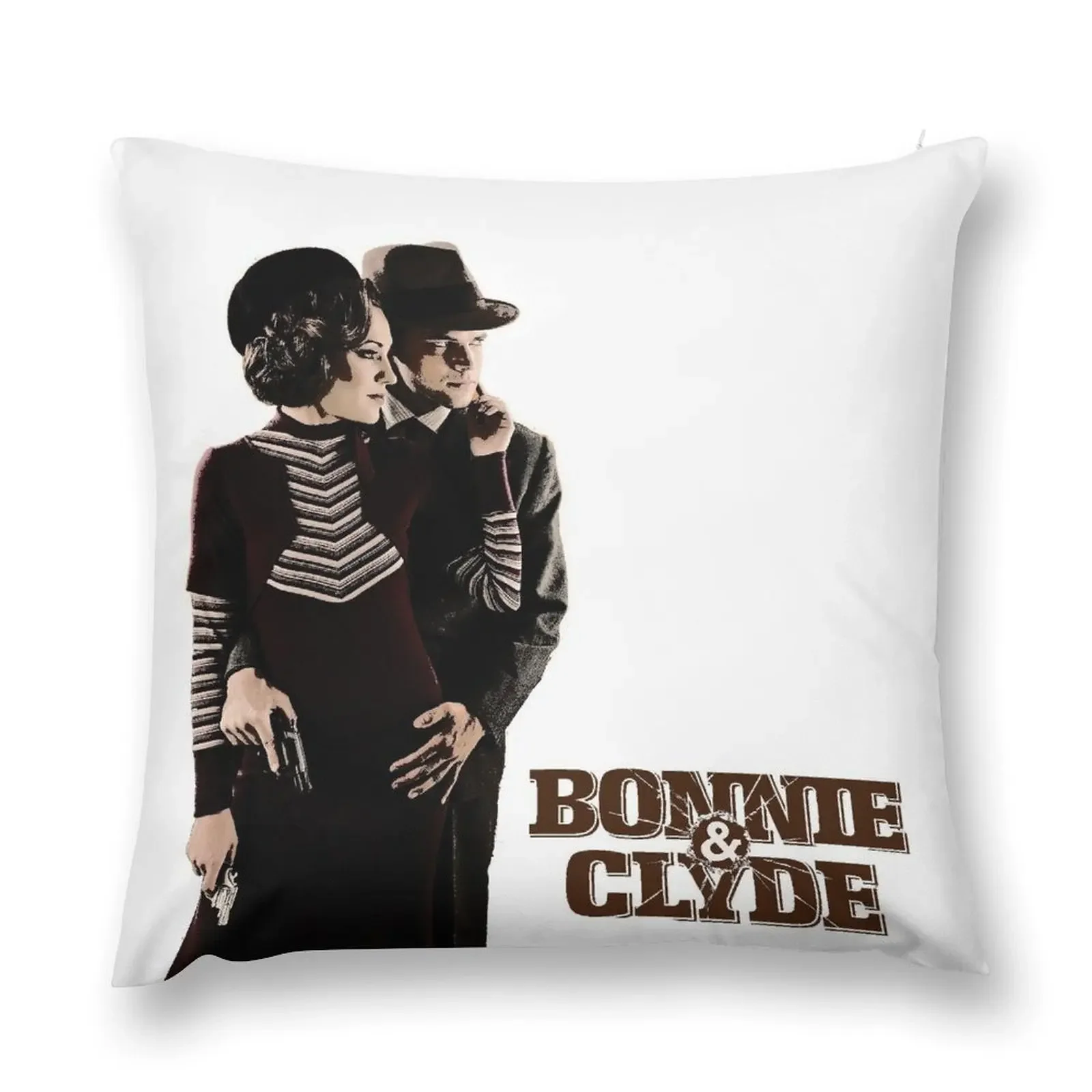 Bonnie & Clyde Throw Pillow Cushions Sofa Cushion Room decorating items pillow