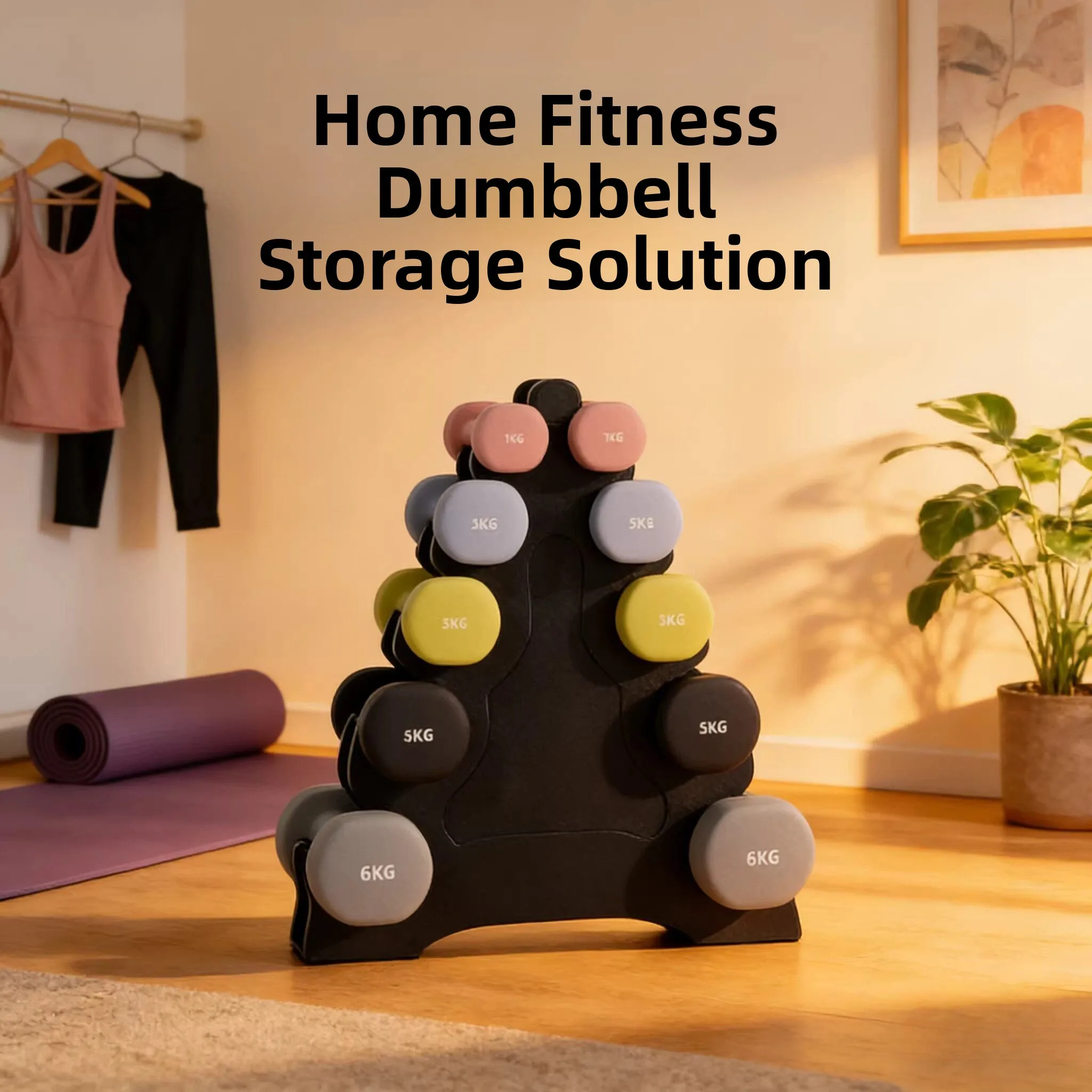 

Стойка для гантелей для мужчин и женщин, оборудование для фитнеса и йоги, трехъярусная/пятиъярусная стойка для хранения гантелей с пластиковым покрытием