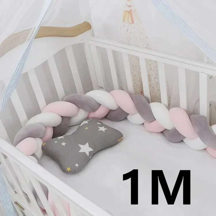 Babybedje Protector Bed Gevlochten Knoop Kussen voor Baby Kids 3 Aanden Peuter Babybed Bumpers In De Wieg Pasgeboren 1 M/2 M/3 M/4 M