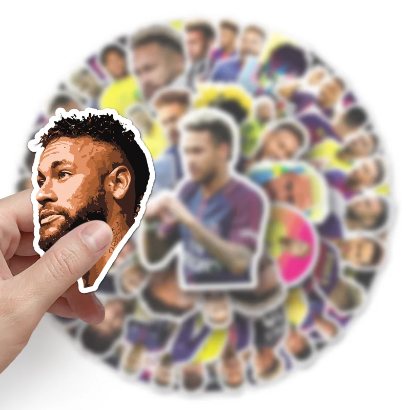 Waterproof Football star Stickers Pack- 50pcs Graffiti Stickers for Kids Adults DIY Laptop Phone Luggage Guitar Car Decoration