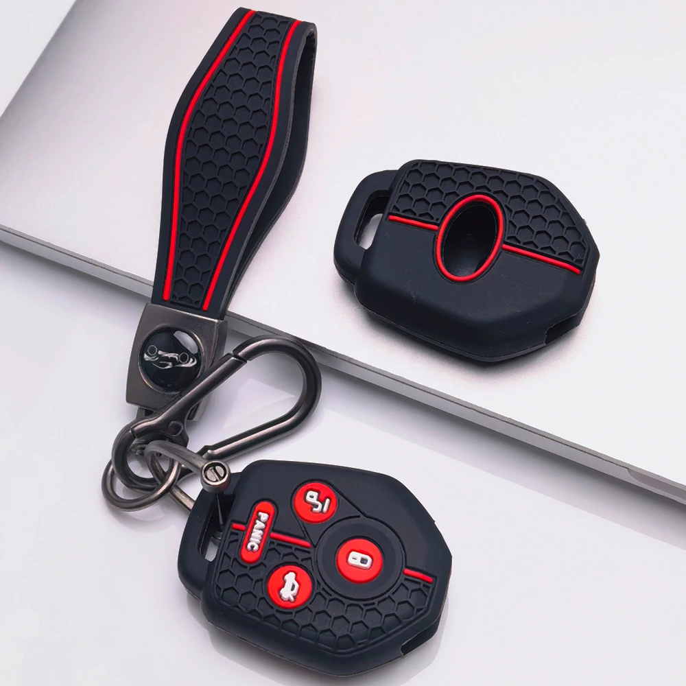 Key Fob Cover for Subaru Crosstrek Forester Impreza Legacy Outback Tribeca WRX STI with Keychain Anti-Scratch Shockproof