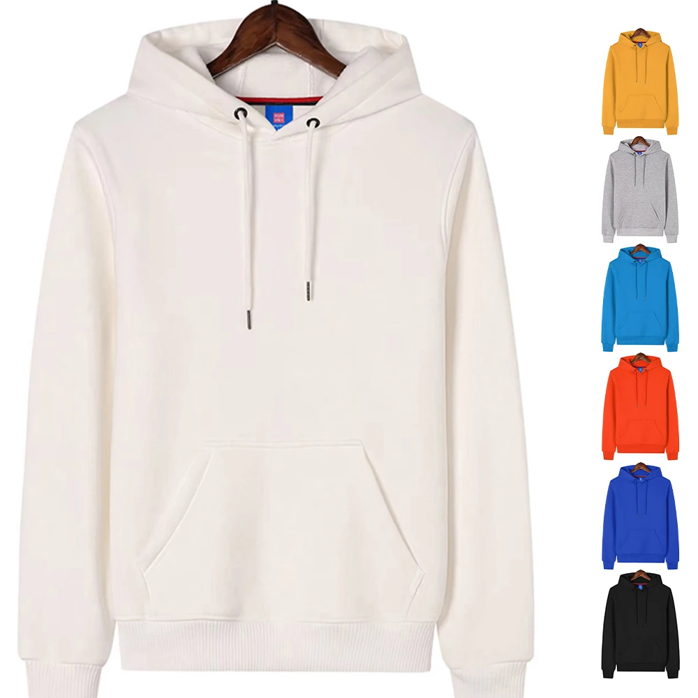 Winter Heavyweight Thick Fleece Hoodie Unisex High Quality Wholesale Blank White Pullover Hoodie For Men Sudaderas Para Hombre