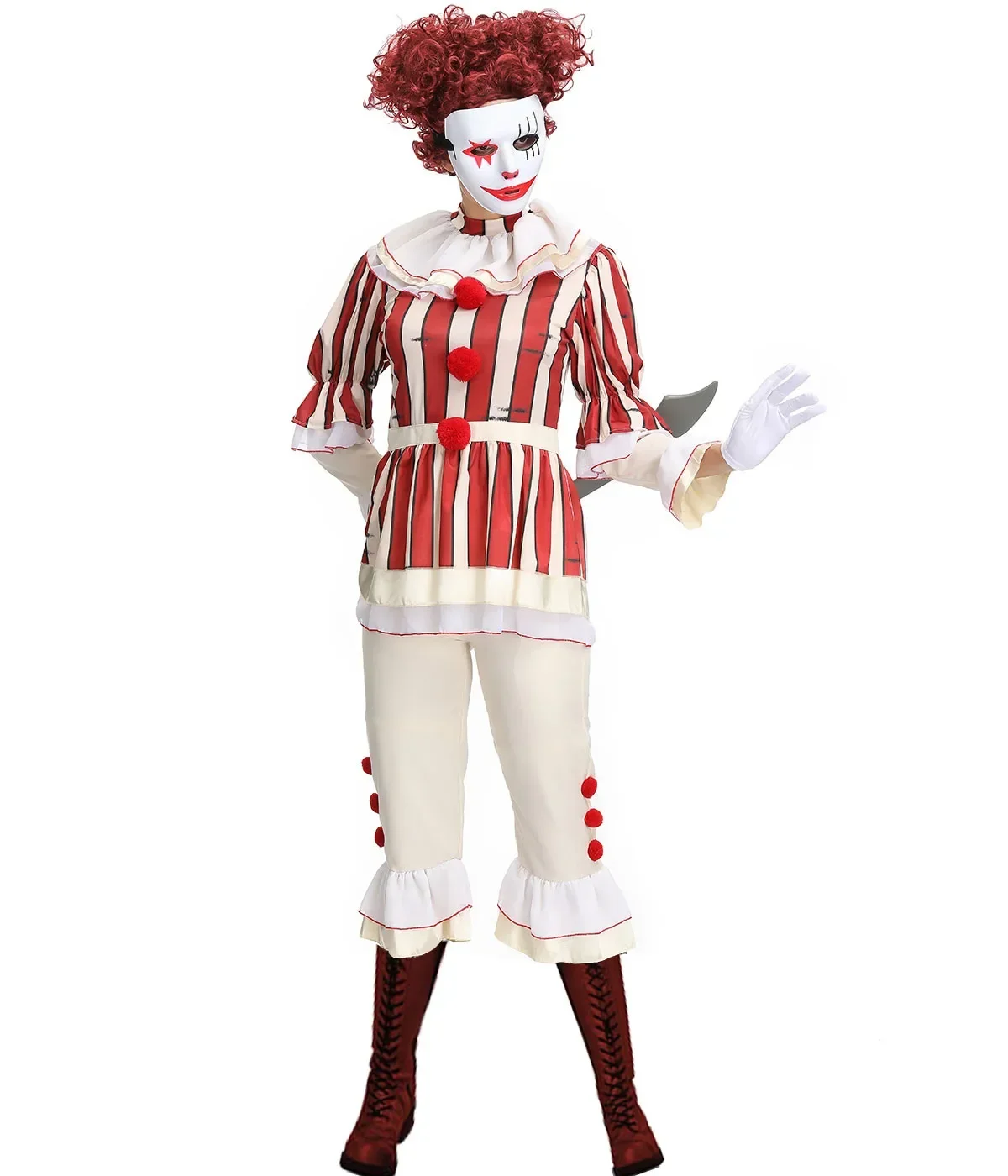 Costume de Clown de luxe pour femmes adultes, Costume de Clown d'halloween, Cosplay Penny Wise, Costume de fête de spectacle, robe fantaisie
