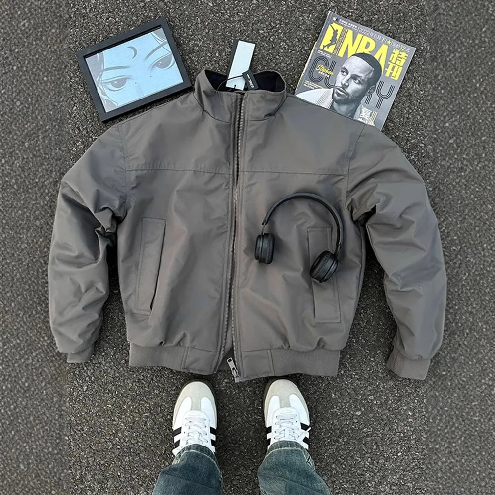 

American three-proof jacket men's autumn and winter high-end stand collar pilot motorcycle baseball uniform regular jacket