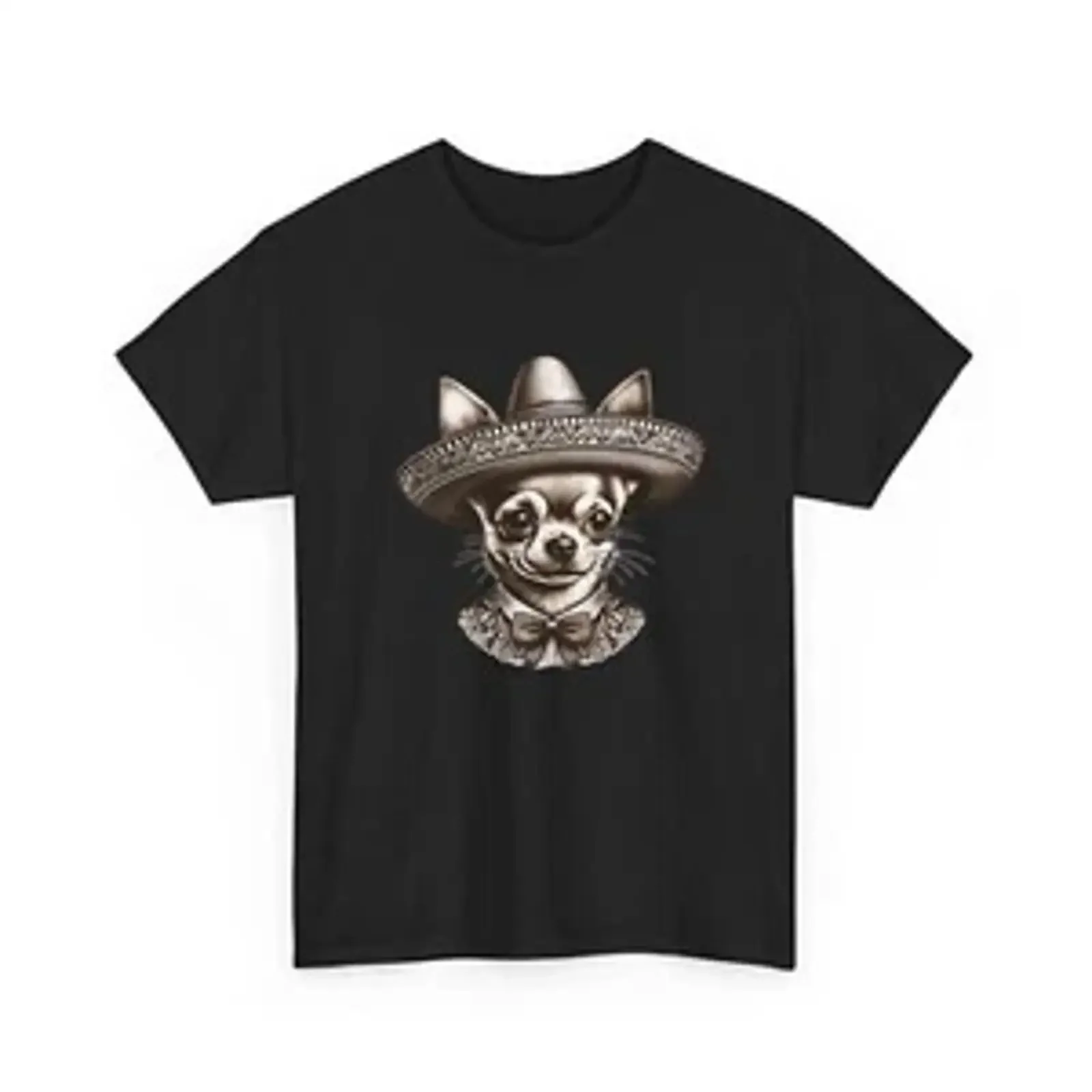 T-Shirt für Erwachsene, Chihuahua-Hund, Sombrero, mexikanische Kultur, Mariachi, Haustier, lustig, Vintage, gewaschen, leicht lässig, modisch, grafisch, stilvoll