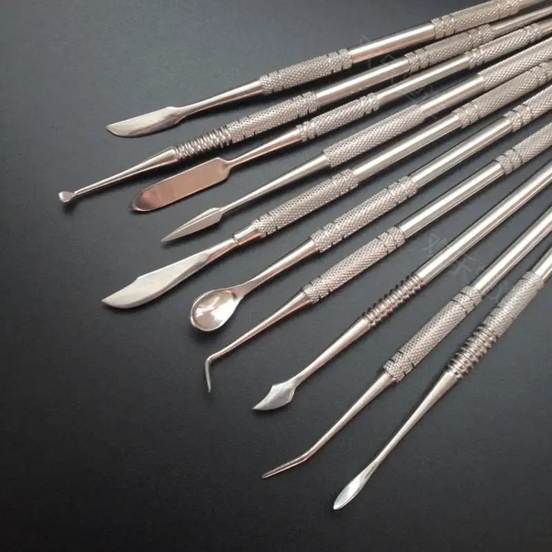 10 Pieces/Set Of Stainless Steel Soft Clay Tools For Carving Smooth Wax Pottery Ceramic Polymer Modeling Carving Accessories