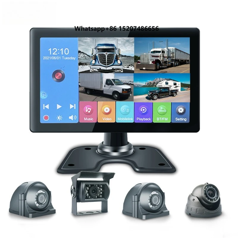 10.1 Inch Video Touchscreen 4CH Car Screen Bus Truck Reverse  Rear View Reverse  Solution