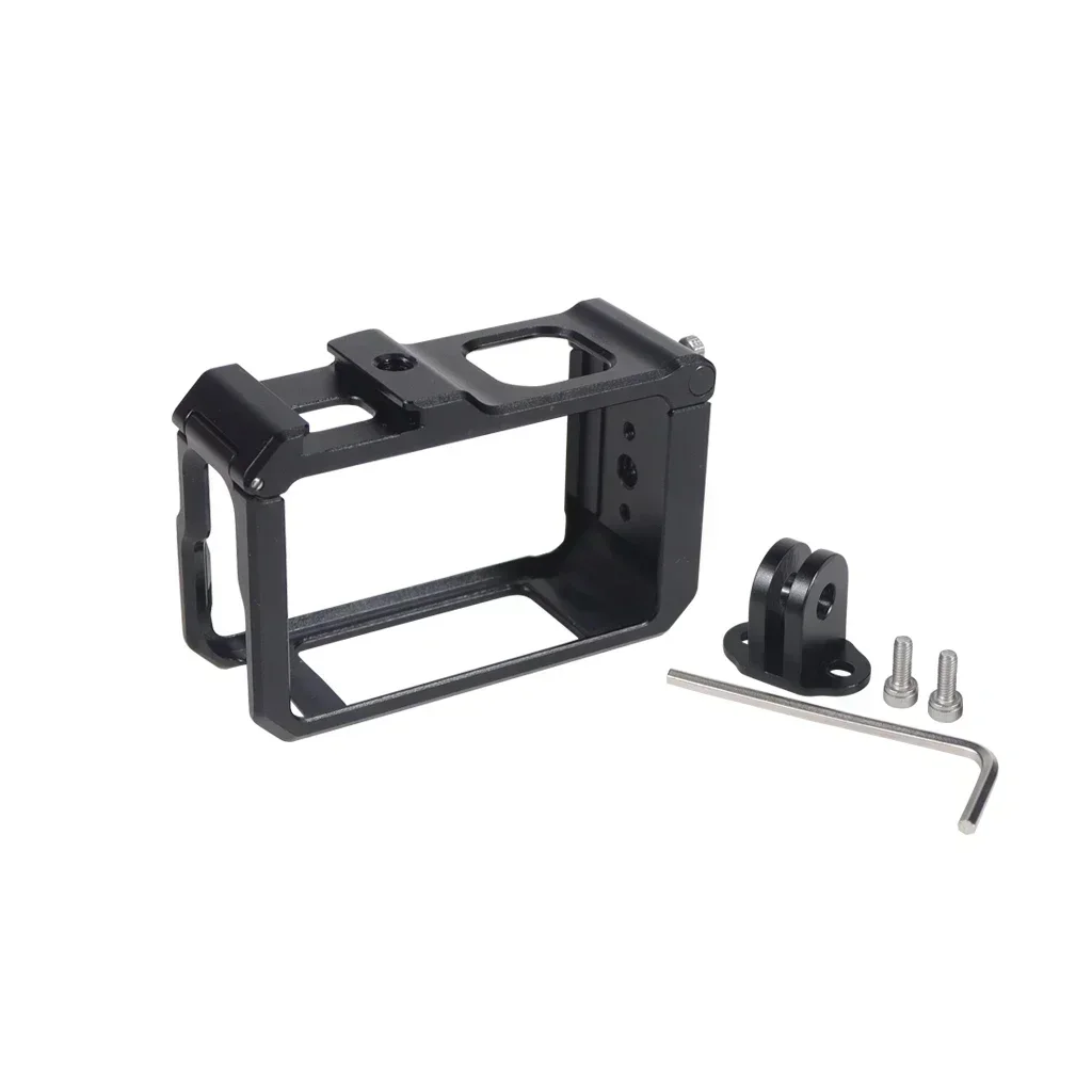 

Camera Cage Rig Protective Frame Expansion Case with Cold Shoe Mount 1/4" ARRI Thread for DJI OSMO Action 3 Camera Accessories