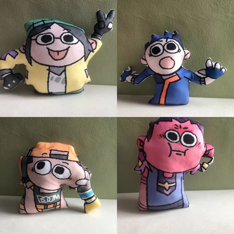 Heißer Valorant Abstrakt-Puppen-Set: Jett & Sage Cosplay Kuschelkissen mit Dopamin-Druck – Weiche Spielzeug-Ornamente für Gaming-Fans, Geburtstagsgeschenk