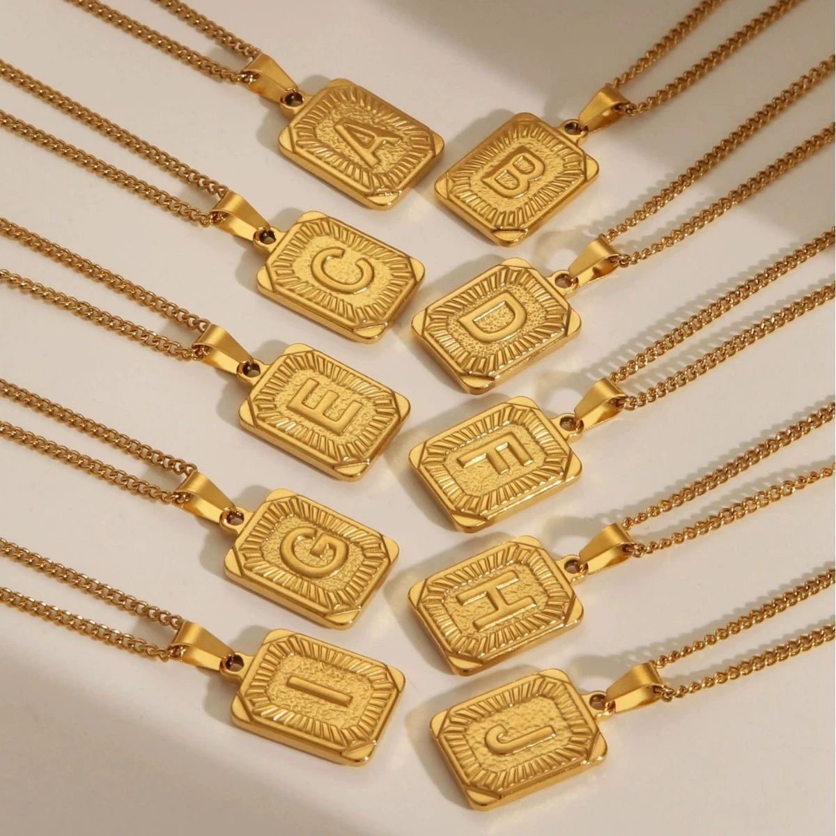 A-Z 알파벳 목걸이 18K 금도금 스테인리스 스틸 펜 - Initial Letter Necklace 18K Gold 리뷰 및 가격