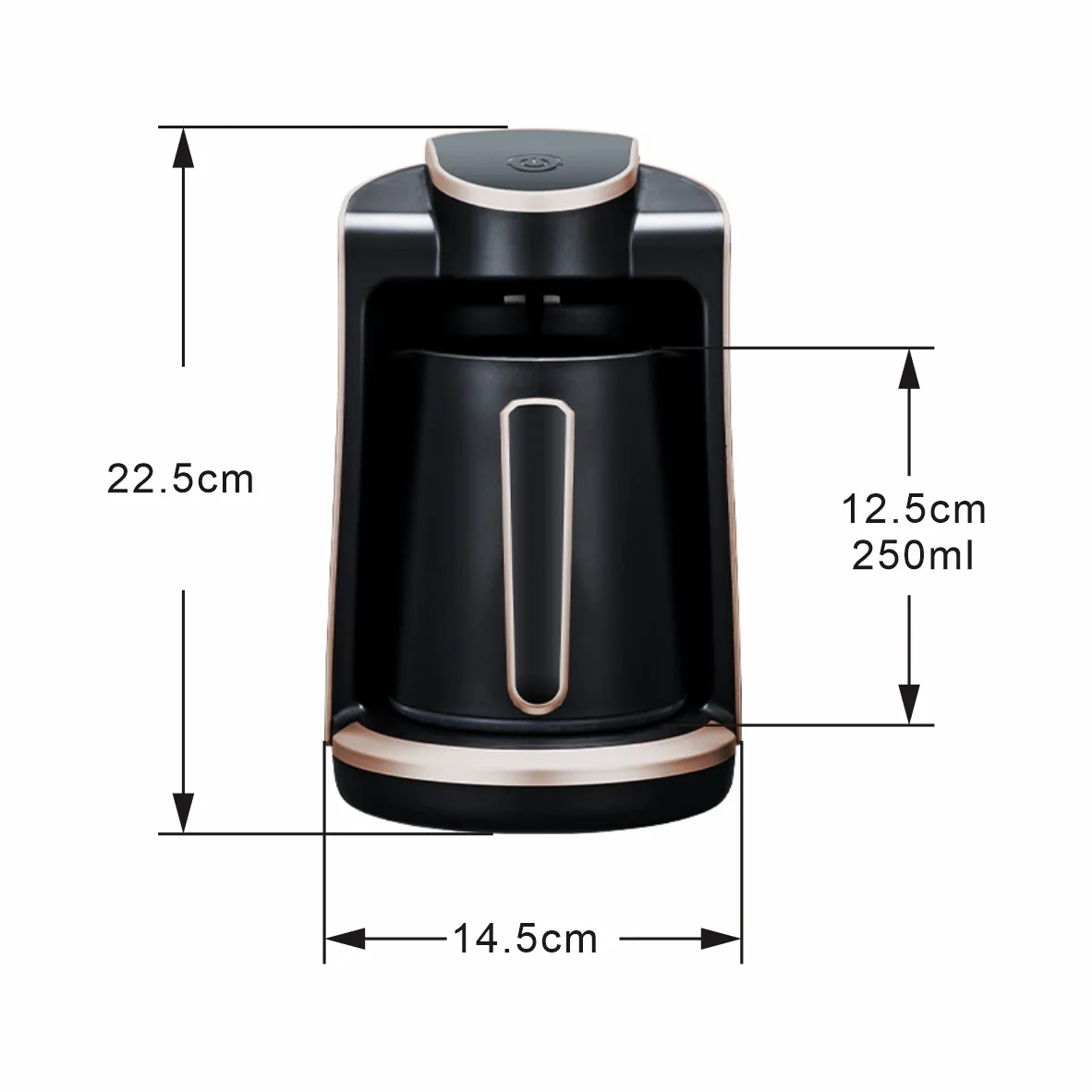 Macchina da caffè turca automatica per uso domestico pentola elettrica senza fili AC 220 ~ 240V 400W macchina da caffè portatile da viaggio 250ml