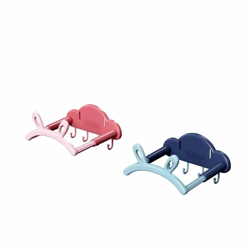 Telescopic Washbasin Rack Wall Mounted Rabbit Ears Storage Shelf Multifunctional No Punching Washbasin Hook