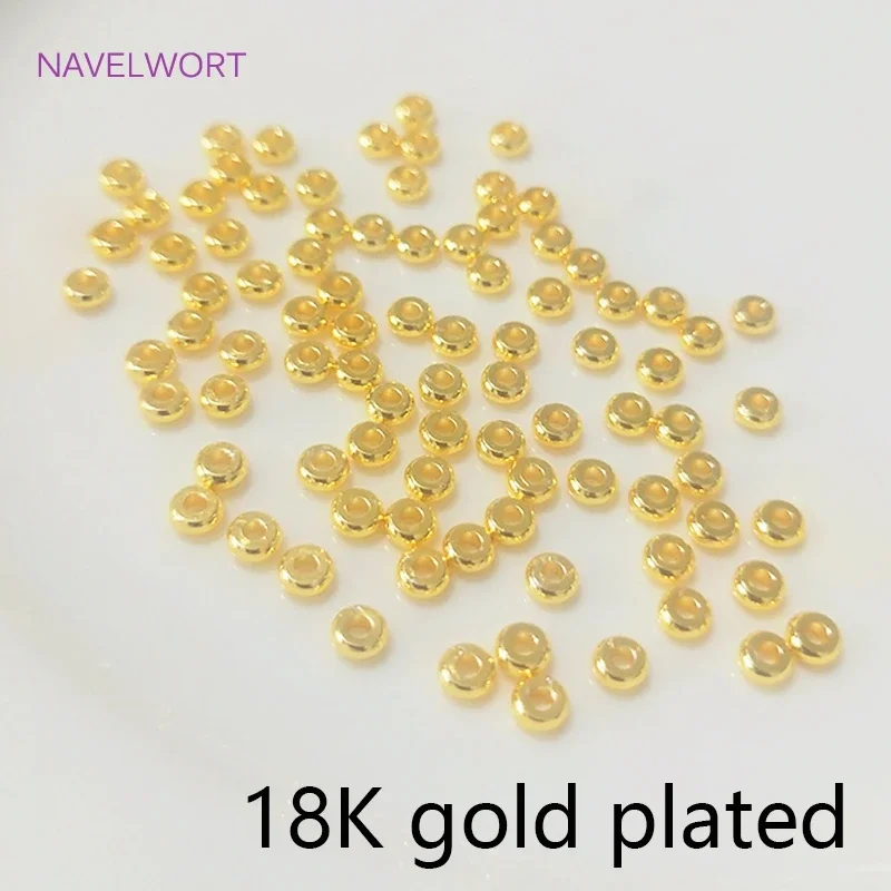 18k Gold Plated Spacer Beads Beads For Beading Jewelry Fittings,For Bracelet Making,DIY Jewellery Making Supplies Wholesale